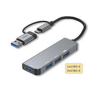 Sansai CAT-4030 4 Ports USB HUB Durable Aluminum Alloy 1xUSB3.0 & 3xUSB2.0 Port