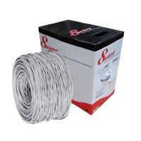 8Ware Cat5E Solid Copper Cable Roll 100m with Dispenser 24AWG 4 Pairs Blue