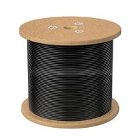 8Ware 350m CAT6A UTP LAN Network Cable on a Reel box Black 24AWG PVE HDPE 7.4mm UV Stabilised Jacket wooden reel
