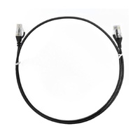8ware CAT6 Ultra Thin Slim Cable 10m - Black Color Premium RJ45 Ethernet Network LAN UTP Patch Cord 26AWG for Data Only