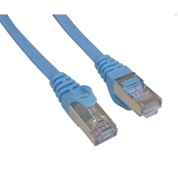 8Ware CAT7 Cable 1m - Blue Color RJ45 Ethernet Network LAN UTP Patch Cord Snagless Flat cable