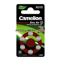 Camelion 1.45V A312 Zinc Air Hearing Aid Button Cell Batteries Replaces 7002ZD