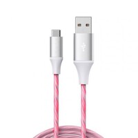 Laser 1m USB to Type-C LED Pulsating Illumination Compact Charge Cable Pink