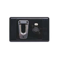 Redback 5 Pin XLR Black Wallplate With Microphone Clip