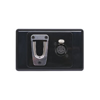 Redback 5 Pin XLR Black Wallplate With Microphone Clip