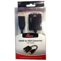 8Ware HDMI 19 Pin to VGA 15 Pin Male to Female Converter without Power Adapter