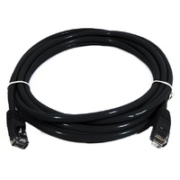 8Ware Cat6a UTP Ethernet Cable 0.5m Snagless Black