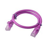 8Ware Cat6a UTP Ethernet Cable 0.5m  Snagless Purple