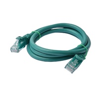 8Ware Cat6a UTP Ethernet Cable 1m Snagless Green