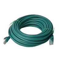 8WARE Cat6a UTP Ethernet Cable 50m Snagless Green