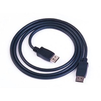 8ware DisplayPort DP Cable 2m 20Pin 2Male Connectors 1.2V 30AWG Black PVC Jacket