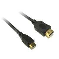 8Ware Mini HDMI to High Speed HDMI Cable 3m 2 Male Connectors