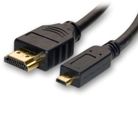 8Ware Micro HDMI to High Speed HDMI Cable 1.5m with Ethernet 2 Male Connectors
