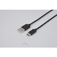 8Ware USB 2.0 Cable 1m Type-C to A2 Male Connectors - 480Mbps