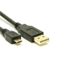 8Ware USB 2.0 Cable 2m A to Micro-USB B2 Male Connectors Black
