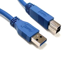 8Ware USB 3.0 Cable 1m A to B2 Male Connectors Blue