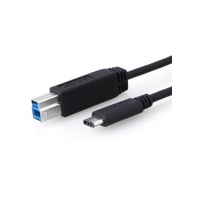 8Ware USB 3.1 Cable 1m Type-C to B2 Male Connectors Black 10Gbps