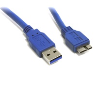 8Ware USB 3.0 Cable 2m USB A to Micro USB B2 Male Connectors Blue