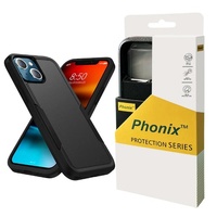 Phonix Rugged Apple iPhone 13 Pro (6.1') Armor Light Case Black - No-Slip, Sleek, Drop-Protection, Strong & Durable, 3 Years Warranty