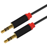 Astrotek 1m Stereo 3.5mm Flat Cable M-M  Audio Input Extension Auxiliary CarCord