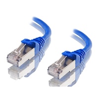Astrotek CAT6A Shielded EthernetCable 50cm Blue 10GbE RJ45 Network LAN PatchLead