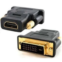Astrotek DVI-D to HDMI Adapter Converter Male to Female gold and black