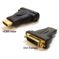Astrotek HDMI to DVI-D Adapter Converter Male to Female gold and black