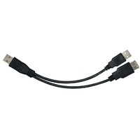 Astrotek USB 2.0 Y Splitter Cable 30cm Black Power Adapter Hub Charging