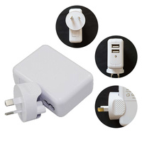 Astrotek USB Travel Wall Charger AU Power Adapter Plug 5V 2 Ports White Colour