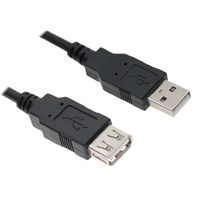 Astrotek USB 2.0 Extension Cable 2m TypeA Male to Female Transparent Colour RoHS
