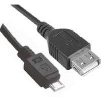 Astrotek Micro USB Male to USB Female OTG Adapter Converter Cable Black