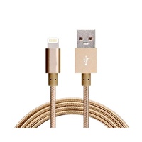 Astrotek 1m USB Lightning Data Sync Charger Gold Colour Cable