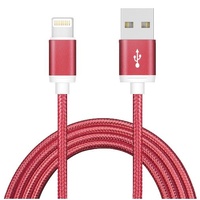 Astrotek 1m USB Lightning Data Sync Charger Red Colour Cable