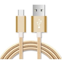 Astrotek 1m Micro USB Data Sync Charger Cable Cord Gold Colour