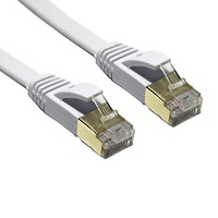 Edimax 2m White 10GbE Shielded Snagless Patch CAT7 Network Cable Flat