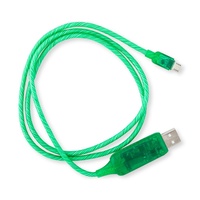 Astrotek LED Light Up Visible Flowing Micro USB Charger Data Cable Green