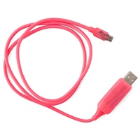 Astrotek LED Light Up Visible Flowing Micro USB Charger Data Cable Pink Cord