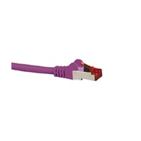 Hypertec CAT6A Shielded Cable 5m Purple 10GbE RJ45 Ethernet Network LAN 26AWG