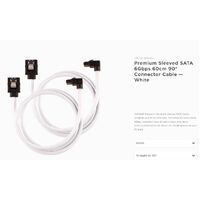 Corsair CC-8900283 Premium Sleeved SATA 6Gbps 60cm 90Deg Connector Cable White