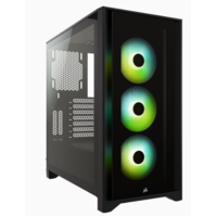 Corsair iCUE 4000X RGB Tempered Glass Mid-Tower Case, Black