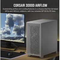 Corsair CC-9011252-WW 3000D AIRFLOW ATX Tempered Glass Mid-Tower PC Case White