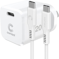 20W USB-C Wall Charger + 1.2m USB-C to USB-C Cable
