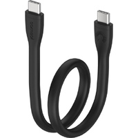 25CM SILICONE USB-C TO USB-C LEAD BLACK