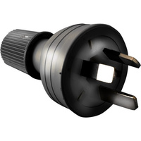 3 Pin PVC Plug Top Black 