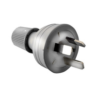 3 Pin PVC Plug Top Grey 