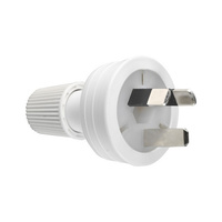 3 Pin PVC Plug Top White 