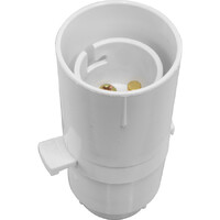 HPM BC Electrical Lamp Holder with Push Bar Switch White