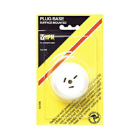 HPM CD35WE 10Amp 240Volts Plug Base 3 Pin Surface Mount Power Point or Socket