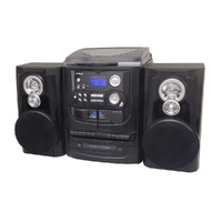 Lenoxx CD7400N 3 CD System Dual Cassette 3 Speed Turntable AM-FM Radio