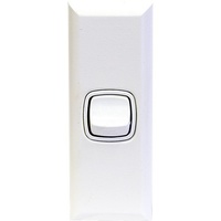 HPM Architrave Light Single Flush Mounting Swtch White